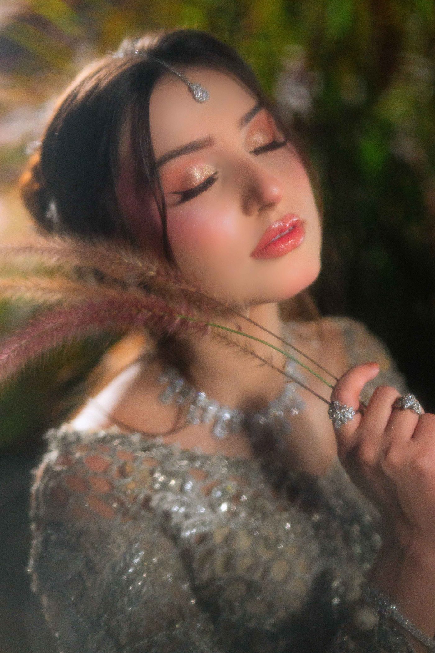 Bridal portrait detail
