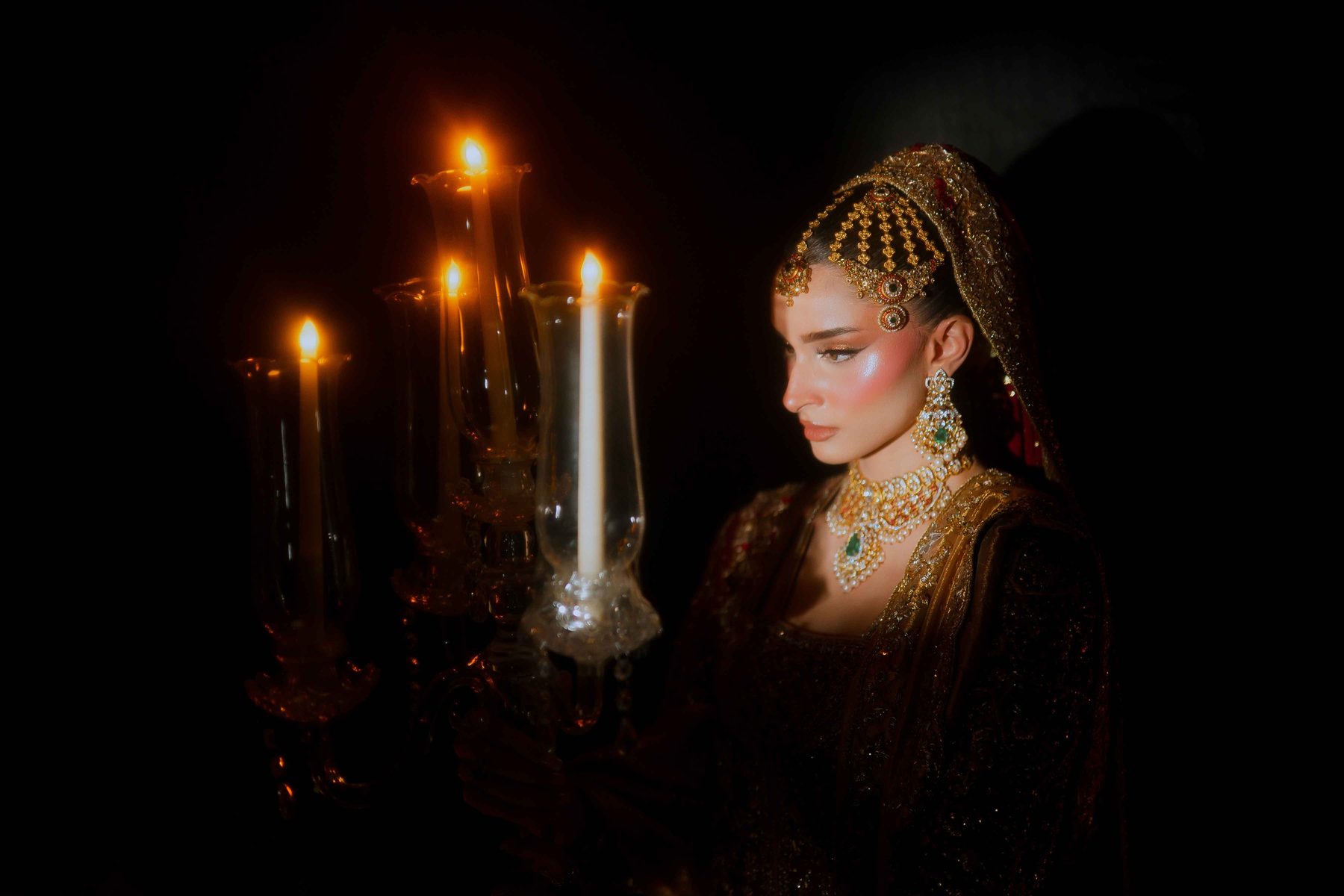 Bride by candlelight