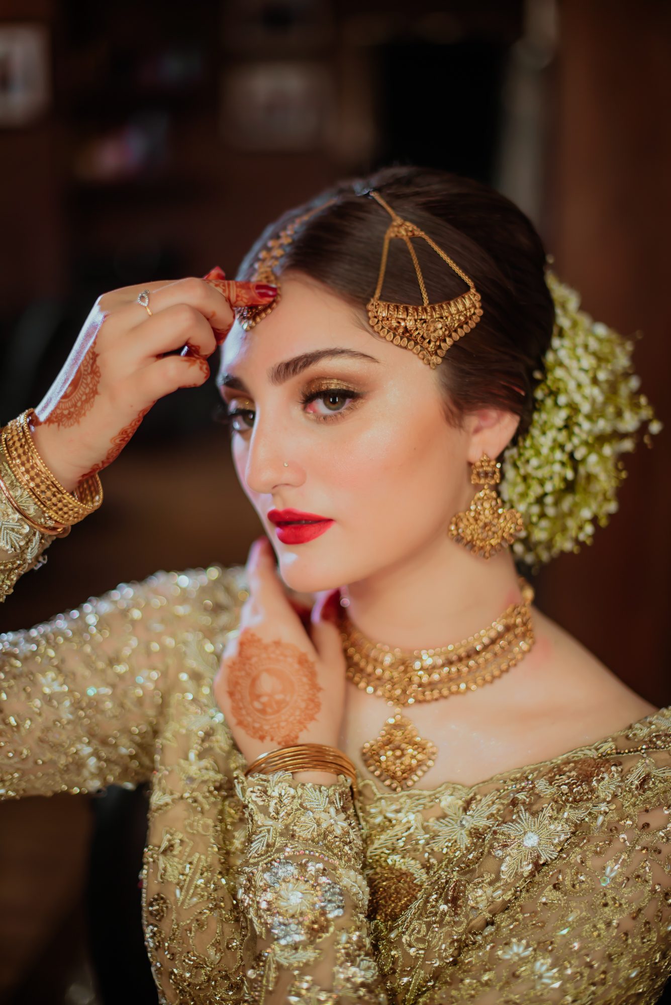 Bridal portrait close