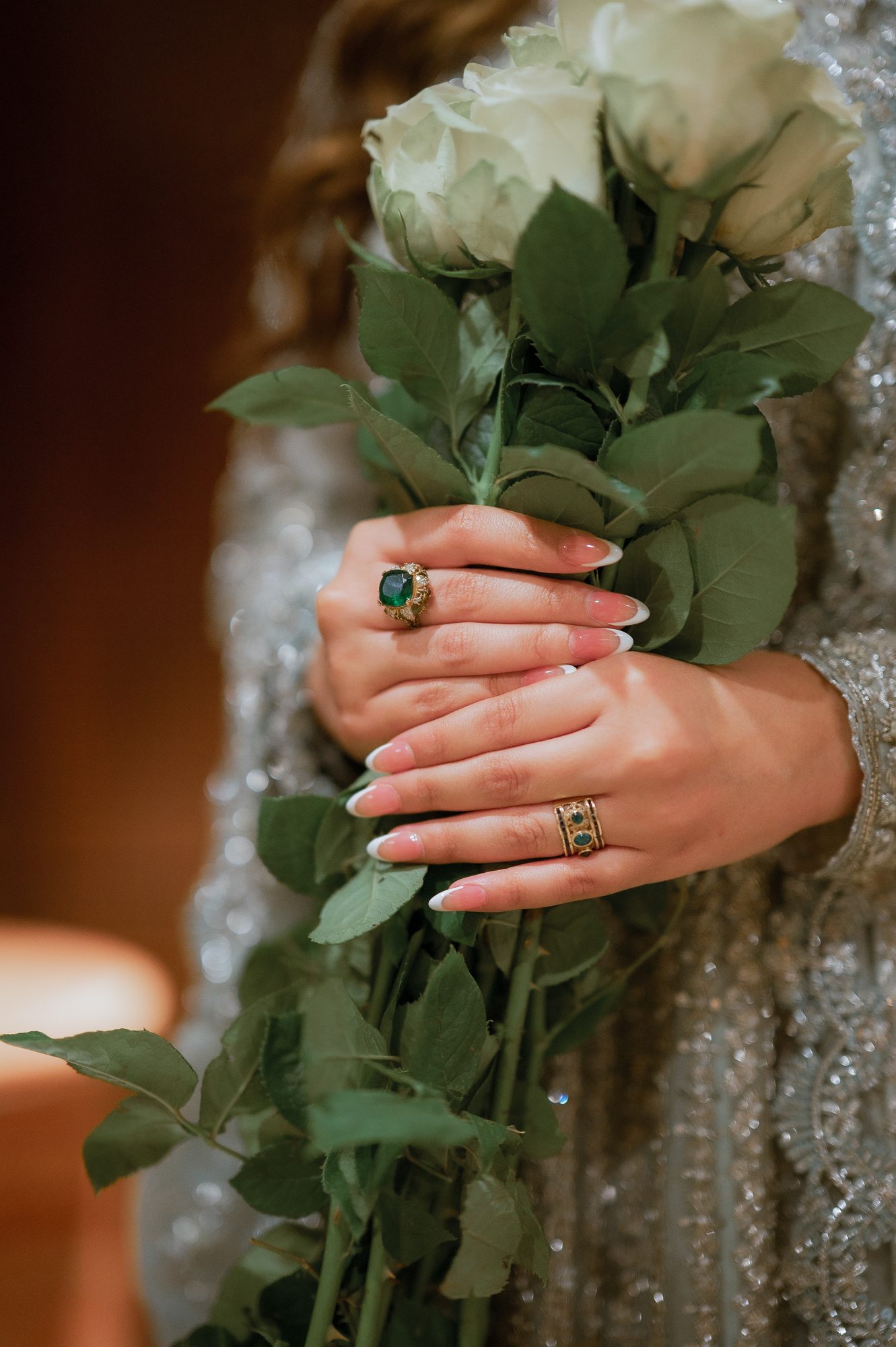 Wedding detail with flowers